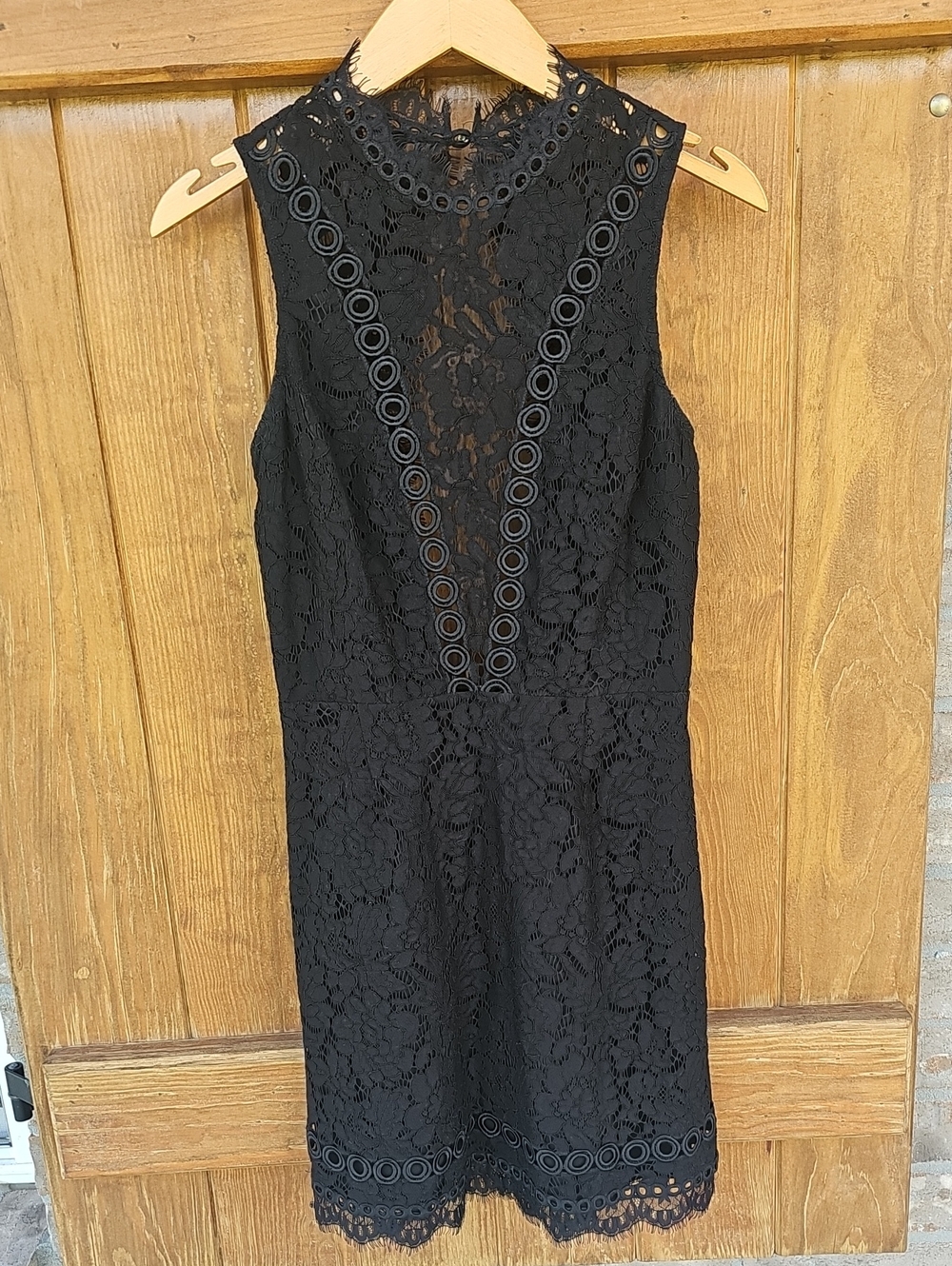 SAYLOR X Free People Black Lace Cheri Mini Dress